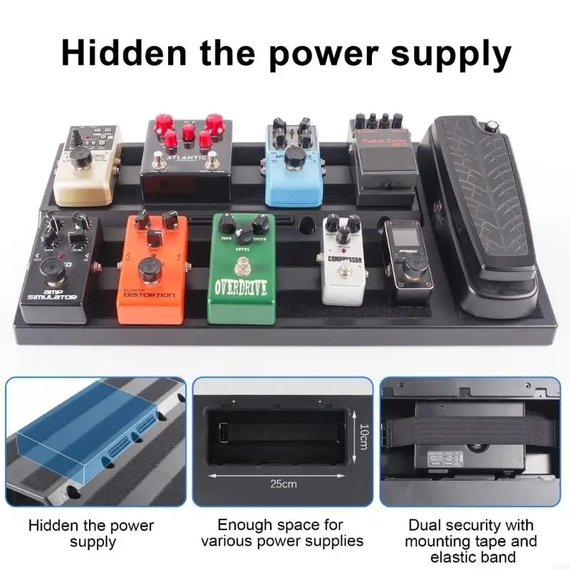 Professionelles Gitarrenpedalboard aus Kunststoff, geeignet für mehrere Effekte, für Live-Auftritte und Studioaufnahmen – Detail 8