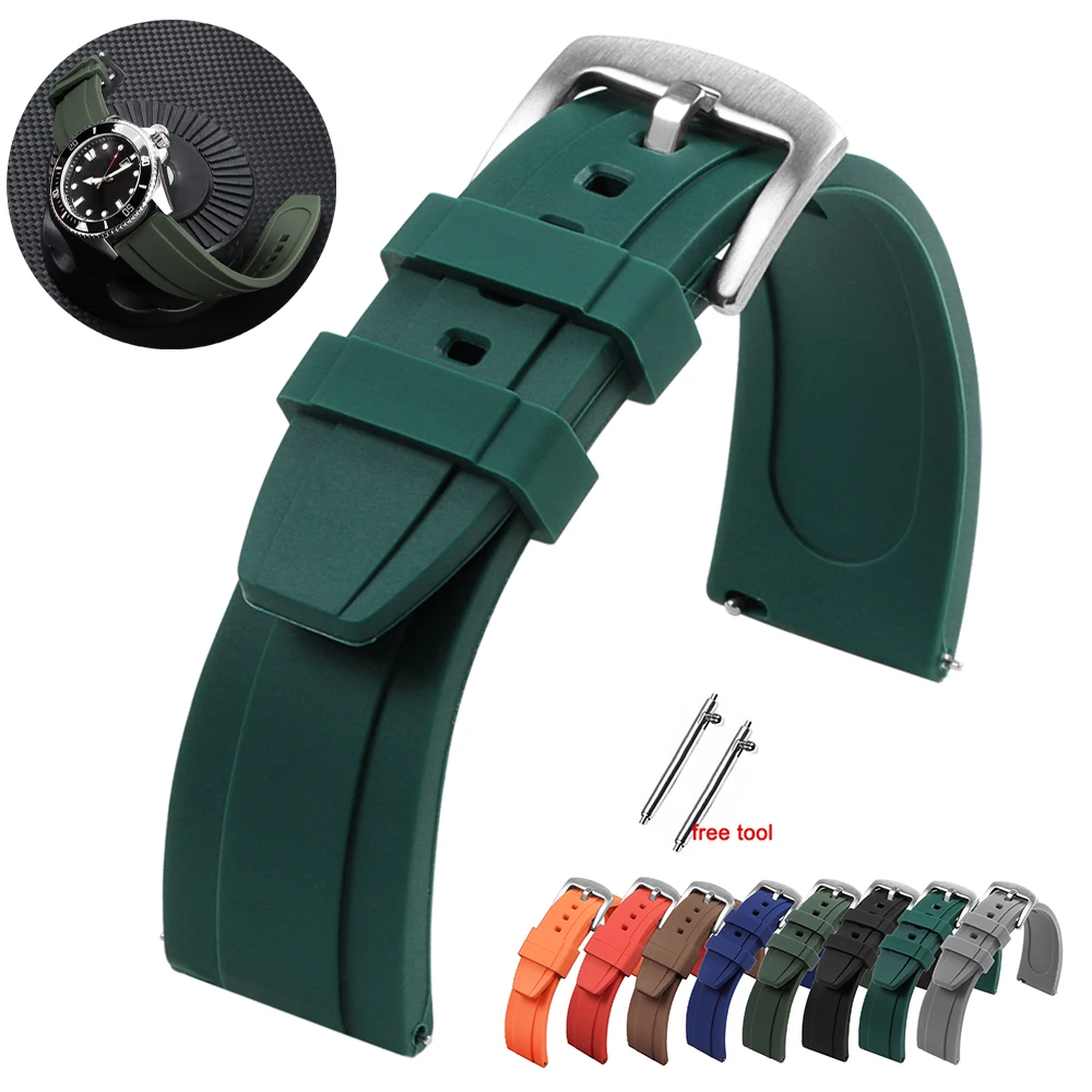세이코 팔찌 용 오메가 손목 벨트 스포츠 실리콘 시계 밴드 용 아르마니 용 롤렉스 20mm 22mm 용 범용 Watrproof 고무 스트랩