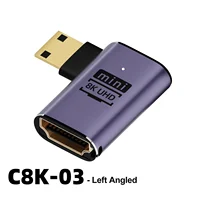 HDMI-Compatible Adapter 90 270 Degree Right Angle Male To Female Converter 8K HD Connector Mini / Micro HDMI-compatible Extender - Image 5