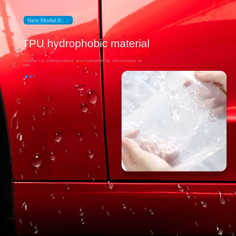 For Tesla Model 3 Highland 2024 Front Door Rear Door Extended Protective Film Invisible Car Clothing TPU Lamp Film SetDecoration 4