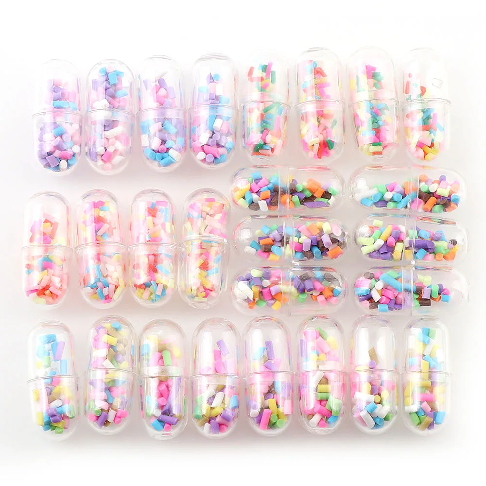 Capsules De Bouteilles En Plastique Colorées Et Couvercle En Verre En