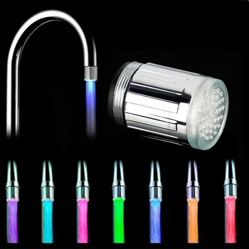 7-Color Change Automatically LED Faucet Head Glow Water Saving Stream Light Faucet Aerator Tap Nozzle for Kitchen Bathroom 1
