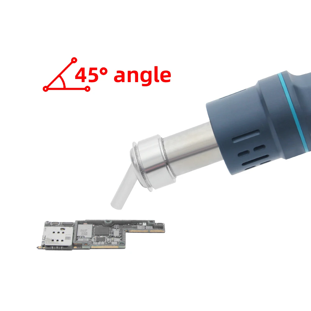 45 Degree Curved Nozzle 5mm/7mm/10mm Bent Angle Heat Nozzle For