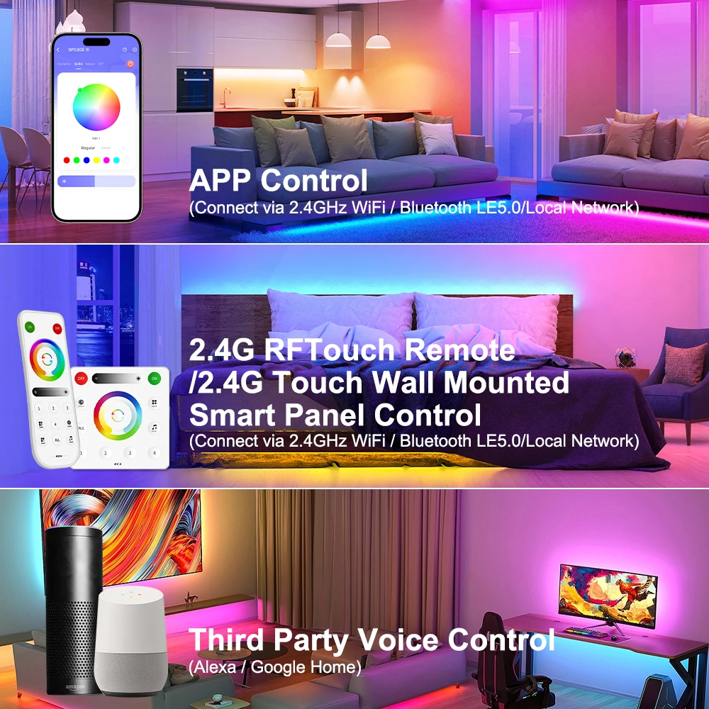 SP530E All One LED Controller Wifi Alexa Google Home BT 5CH PWM SPI Pixels