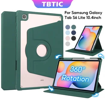 TBTIC 삼성 갤럭시 탭 S6 라이트 10.4 2020 태블릿 케이스, 360 도 보호 투명 커버 케이스, SM-P610 P615 P613