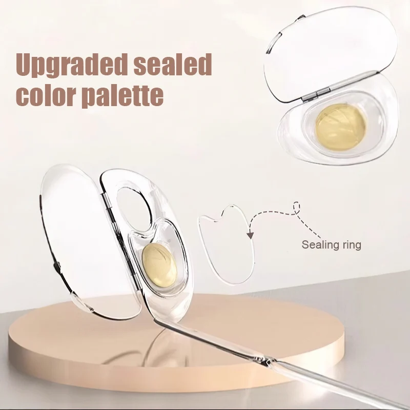 2pcs Makeup Mixing Palette Kit Acrylic Makup Mixing Tray Spatula Foldable Liquid Foundation Color Tray Cosmetic Tool