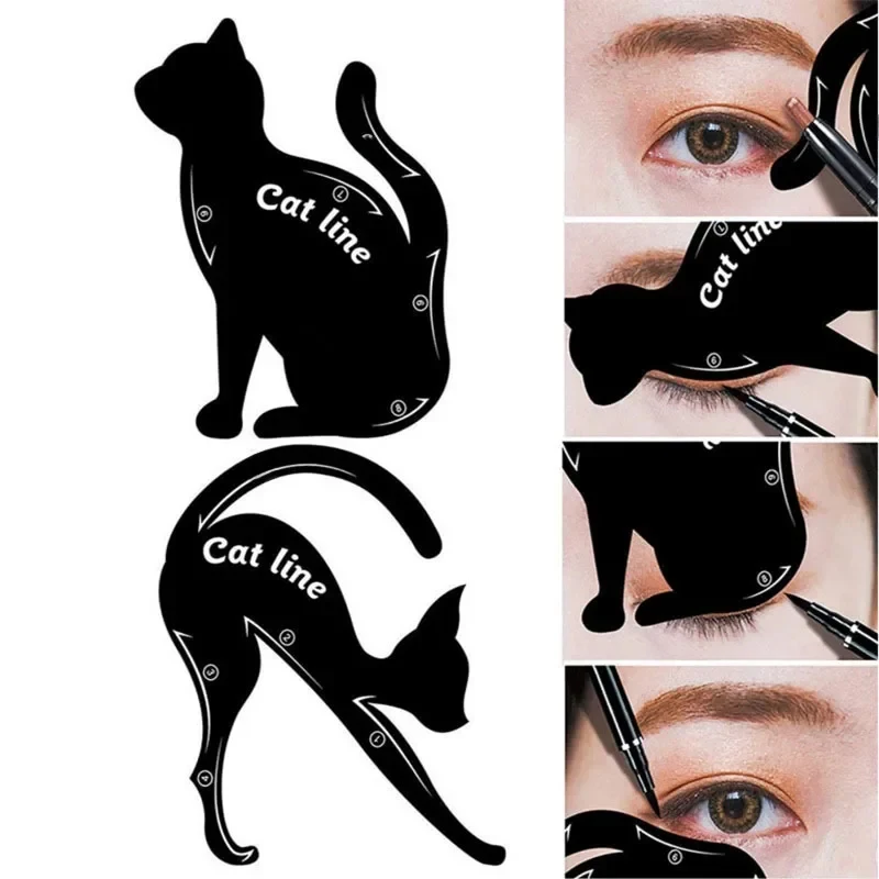 Cat Line Stencils Eye Template Shaper Model Easy to Make up Eyeliner Card for Eye Makeup Tools