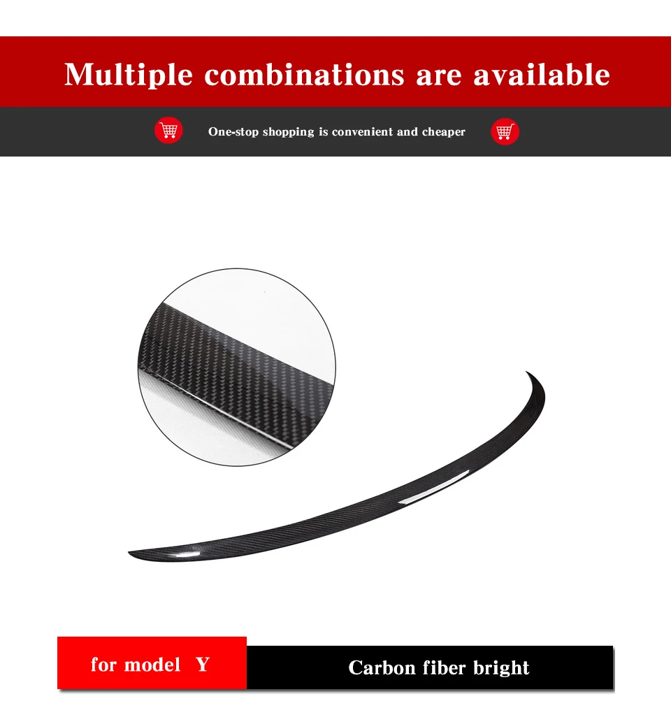 2021 Model 3 High Performance Trunk Wing Spoiler For Tesla Model Y Spoiler Real Carbon Fiber Model Three 2022 Accessories bug shields