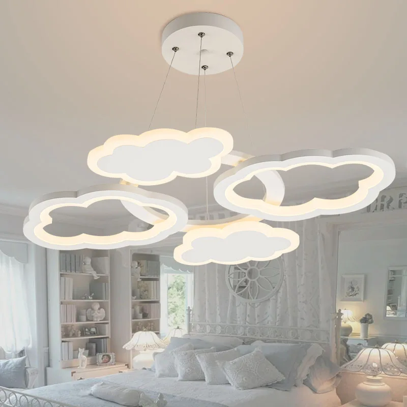 

Cloud Chandeliers for Girls Boy Interior Ceiling Decoration LED Modern Creative Real Estate Room Chandelier 220V