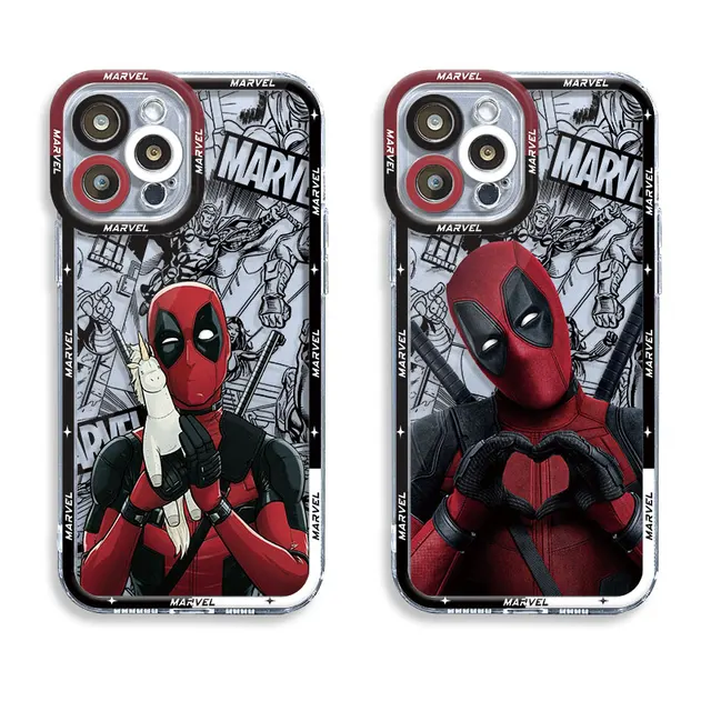Cover Marvel Interesting Deadpool Phone Case for Apple iPhone XR 7 8 XS Max SE 12 Pro 11 13 Mini 14 Pro Max 15 Plus - Image 4