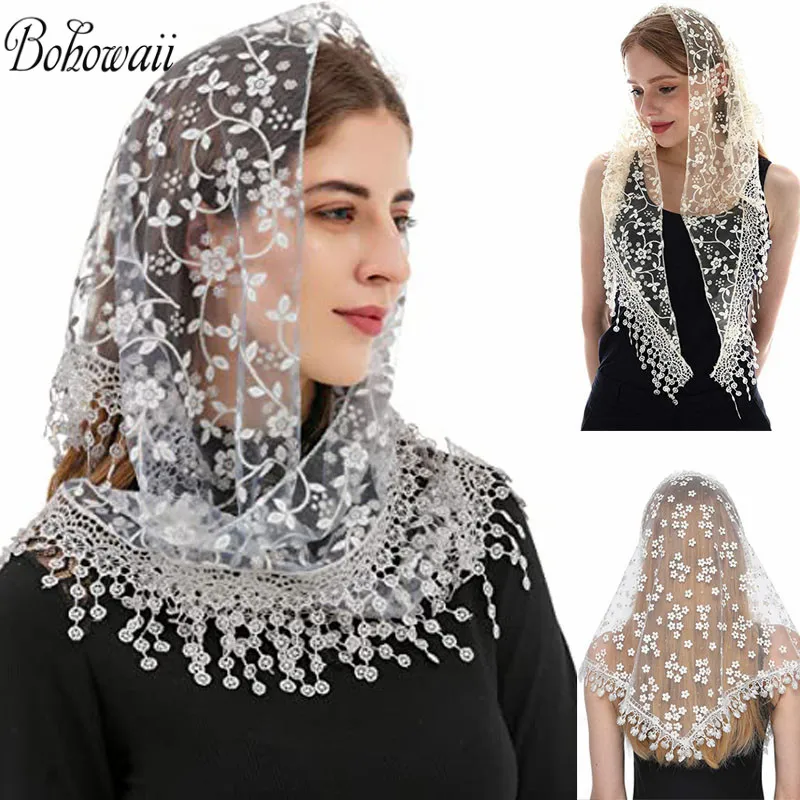 BOHOWAII-Foulard-Femme-Fashion-Bufandas-Women-Hijab-Triangle-Lace-Veil ...