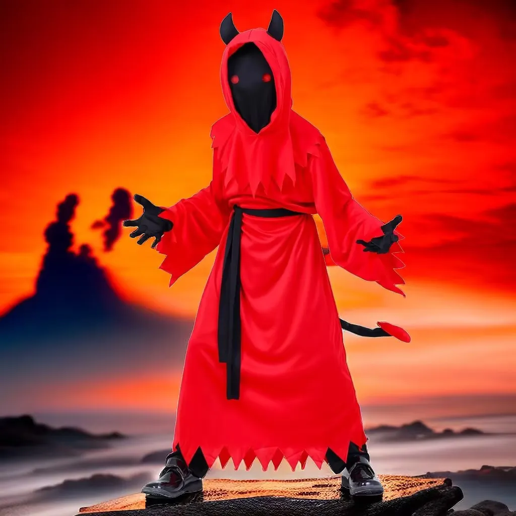 

The Boys Fade In Out Devil Costume Kids Halloween Party Dress-up