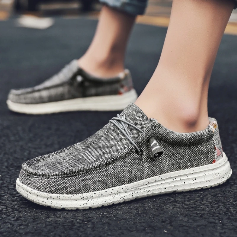 Couple Loafers Casual Shoes Men's Women's Canvas Shoes Slippers Lazy One Foot Stirrups Comfortable Soft Breathable Anti-odour