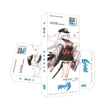 36 шт./компл. новая игра Honkai Impact 3 Бумажная Закладка мультяшная игра персонаж Книга Держатель сообщение карточка Канцтовары