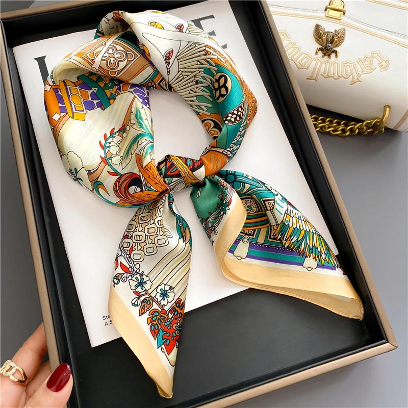 100% Real Silk Scarf Women Headband Fashion High Quality Bandana Shawl Wraps  Scarfs Ladies Hair Ribbon Soft Neckerchief 2022 2022 twill silk small scarf top ladies turban summer cool scarf circle print necklace bag handle scarf girls silk hairband shawl