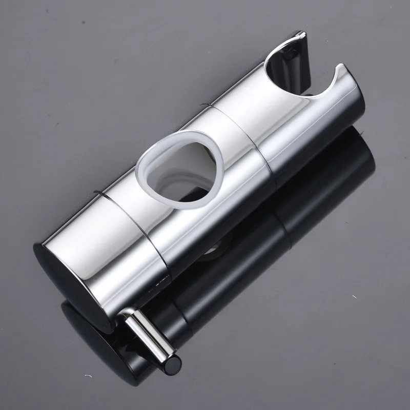 

1Pc Chrome Hand Held Shower Head Holder for 22-25mm Slider Bar Riser Rail Hand Held Bracket