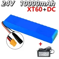 Pack de batteries au lithium rechargeables 24V 10Ah + chargeur – Accessoire d'alimentation stable pour scooter 250W/350W, durable 3