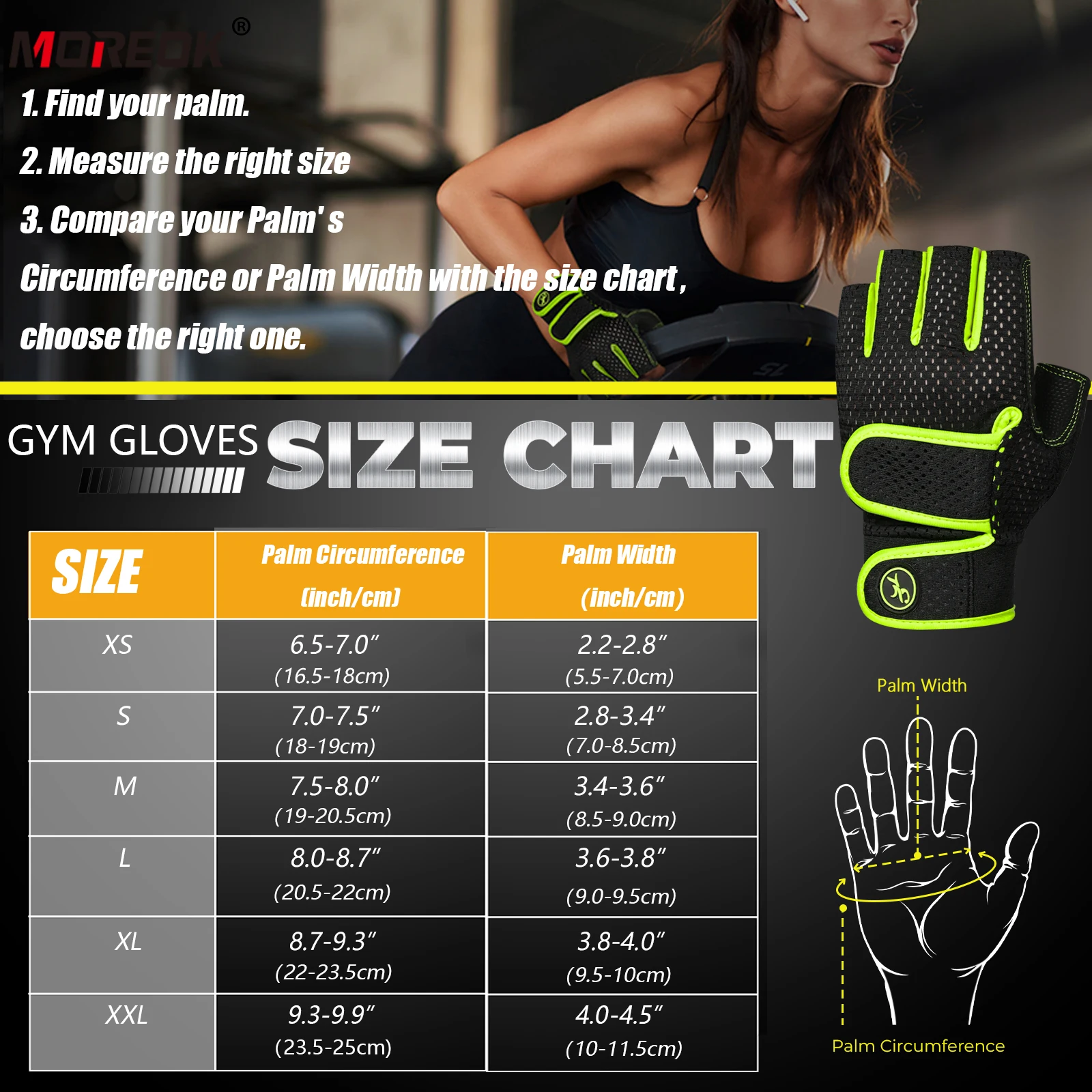 BIKINGMOREOK Gym Gloves Men Women Breathable Fitness Gloves,Anti-slip Strength Training Exercise Workout  Weight Lifting Gloves 6