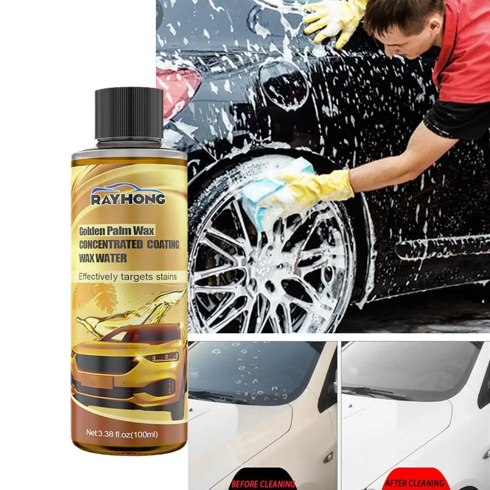 

100ml Automobile Gold Brown Wax Concentrated Coating Cleaning Wax Decontamination Agent Water Special Washing Foam Coating E0g9