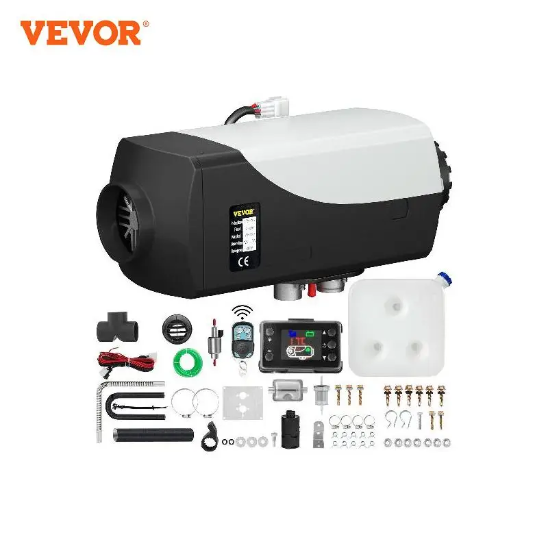 VEVOR Chauffage Diesel 12V 8KW en Aluminium, Silencieux et