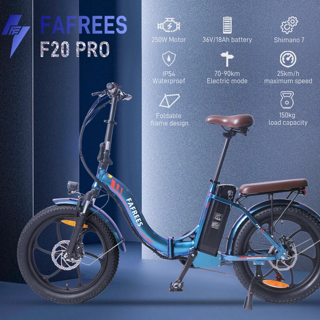 Fafrees F20 Pro Folding Electric Bicycle 250W 36V 18Ah MTB Night