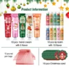 Christmas kit-10 sets/box hand cream kit, lip balm set, with Santa Card and red gift bag, party gift distribution 5