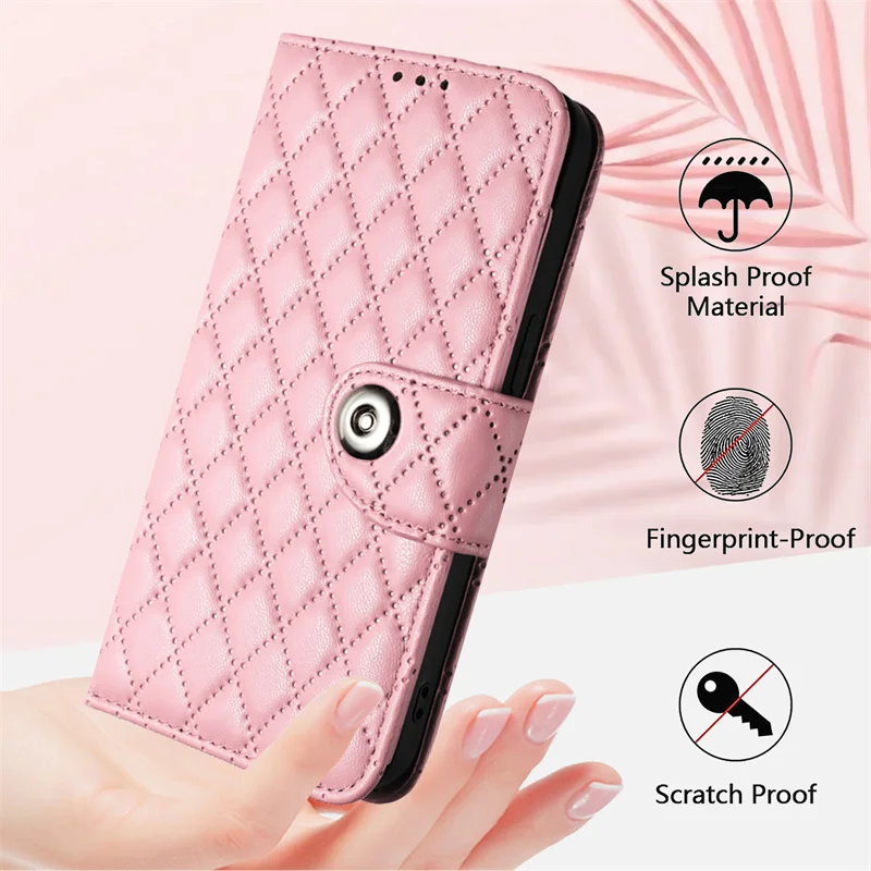 Luxury Leather Wallet Flip Phone Case - Fashionable and Anti-Scratch Design