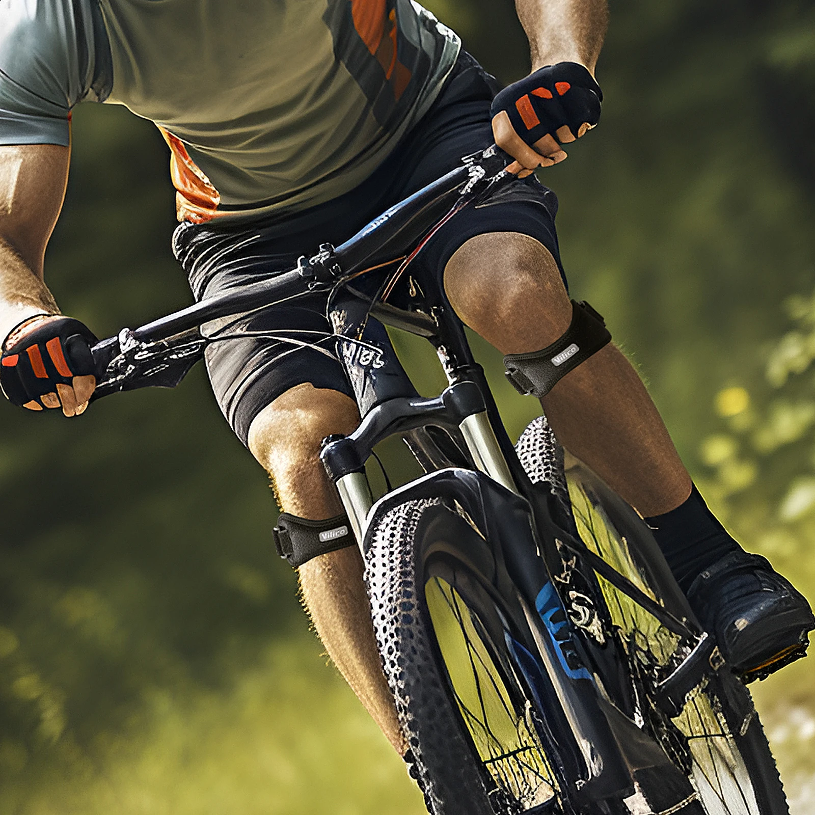 1PCS Patellar Tendon Support Strap, Knee Pain Relief with Silicone Knee Band, Knee Strap for Gym,Running,Hiking,Weight Lifting