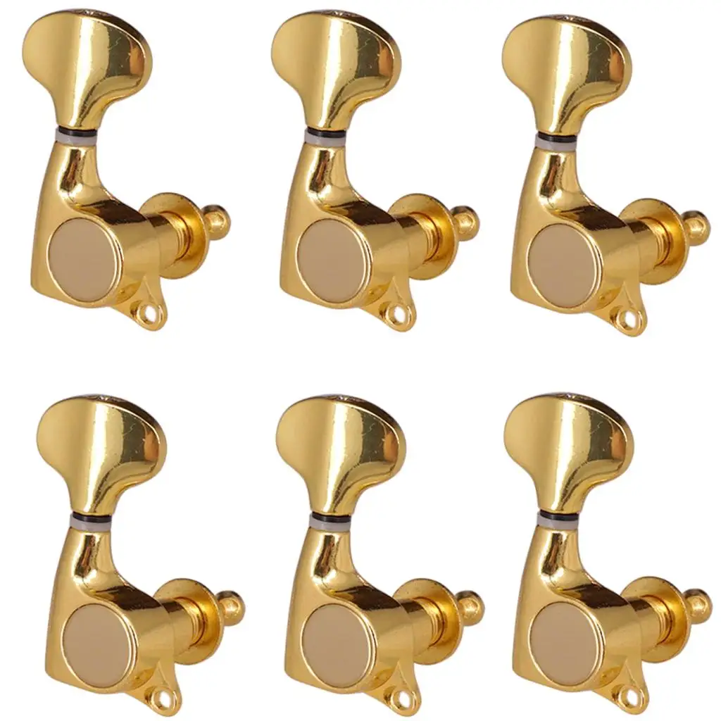 

Tooyful Chrome Enclosed Guitar Tuning Pegs Tuners Machine Heads for Acoustic Electric Guitars 6R