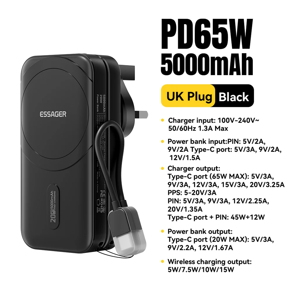 65W UK Black