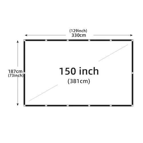 MIXITO Projection Curtain 16: 9 Ratio Hight-Density 60-200 Inch Foldable Anti-Crease Portable Movie Projector Screen - Image 13