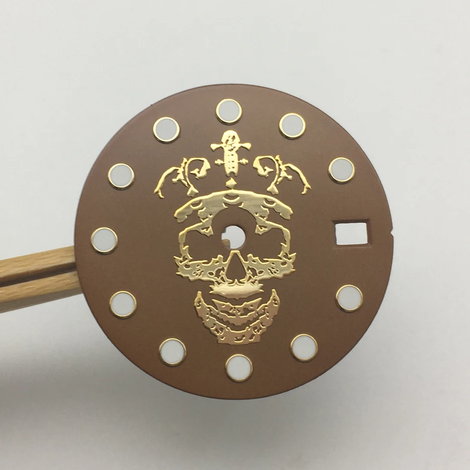 해골 공포 문자 그대로의 발광 멸균 스크래치 방지 다이얼, NH35 무브먼트에 ..