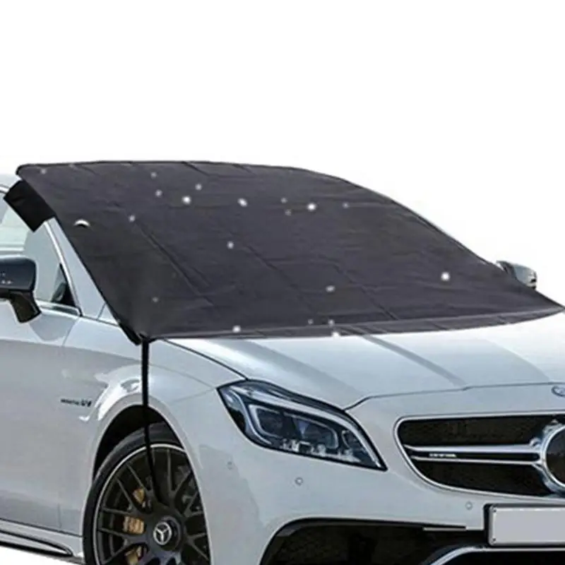 

Car Windshield Snow Cover All Weather Protection Car Windshield Cover Heavy Duty Oxford Fabric With Elastic Straps For Sun Shade