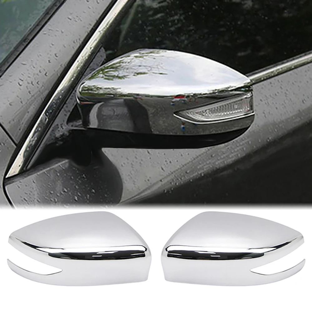 Rearview Side Mirror Cover Cap Sticker Trim with Turn Signal Hole for Nissan Sentra Sylphy B17 2013-2019,Altima L33 2013-2015 