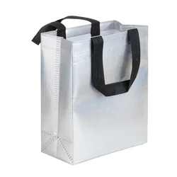 Shiny Colorful Reusable Gift Bag - Non-Woven Eco-Friendly Handbag for Business and Wholesale (2-11 white)