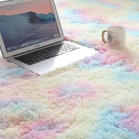 Tapis en velours long de luxe VIKAMA, tapis moelleux antidérapant pour chambre à coucher, salon, décoration de la maison 4