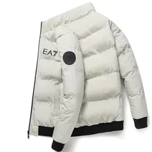 

Korean version of the large size cotton-padded jacket men's winter jacket thick down down padded jacket handsome jacket 2021