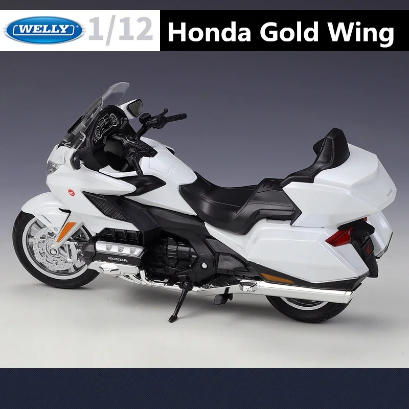 WELLY 1:12 HONDA 2020 Gold Wing Alloy Motorcycle Model Diecast Metal Toy Travel Street Motorcycle Model Collection Children Gift 6