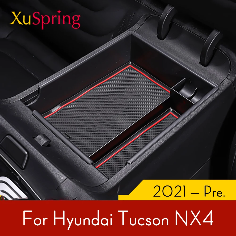 

Car Armrest Storage Box For Hyundai Tucson 2021 2022 Interior Decoration Console Container Refit Accessories Styling Mouldings