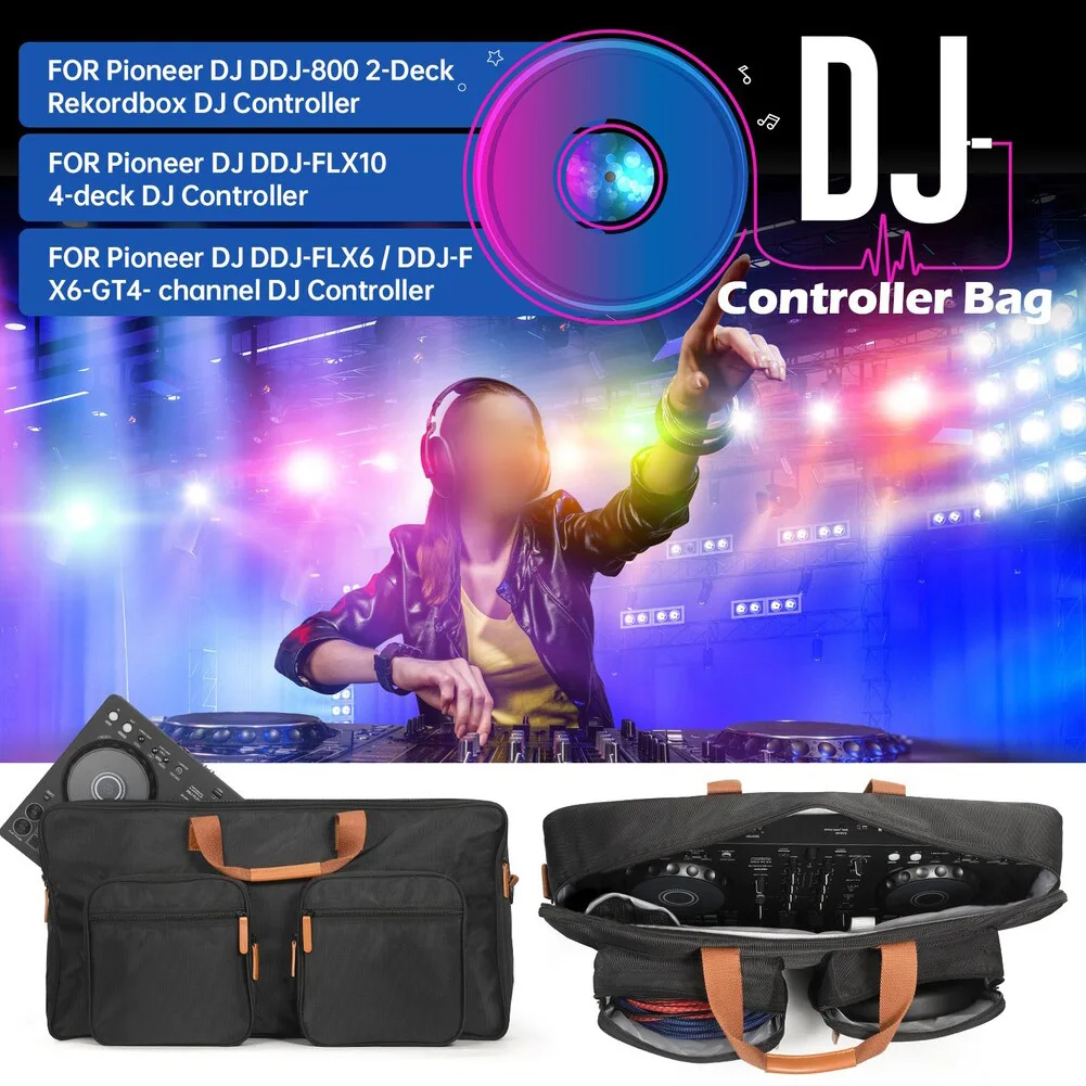 파이오니어 DDJ-FLX4/10 2/4-덱 DJ 턴테이블 다기능 방수 컨트롤러 기그백용 1pc 디스크 플레이어 보관 가방