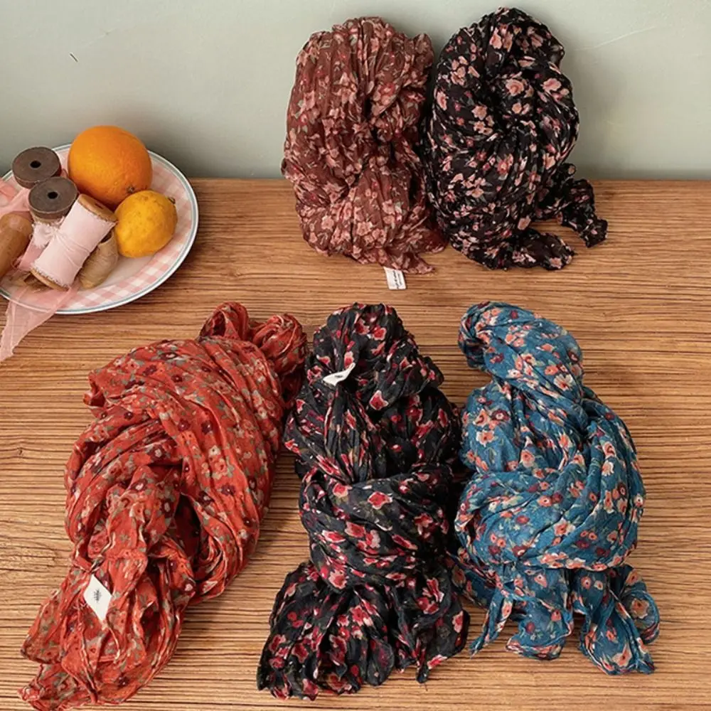 Sciarpa di lino di cotone autunno inverno moda Vintage tenere al caldo sciarpa stampata a pieghe sciarpa quadrata di design di marca di lusso 1