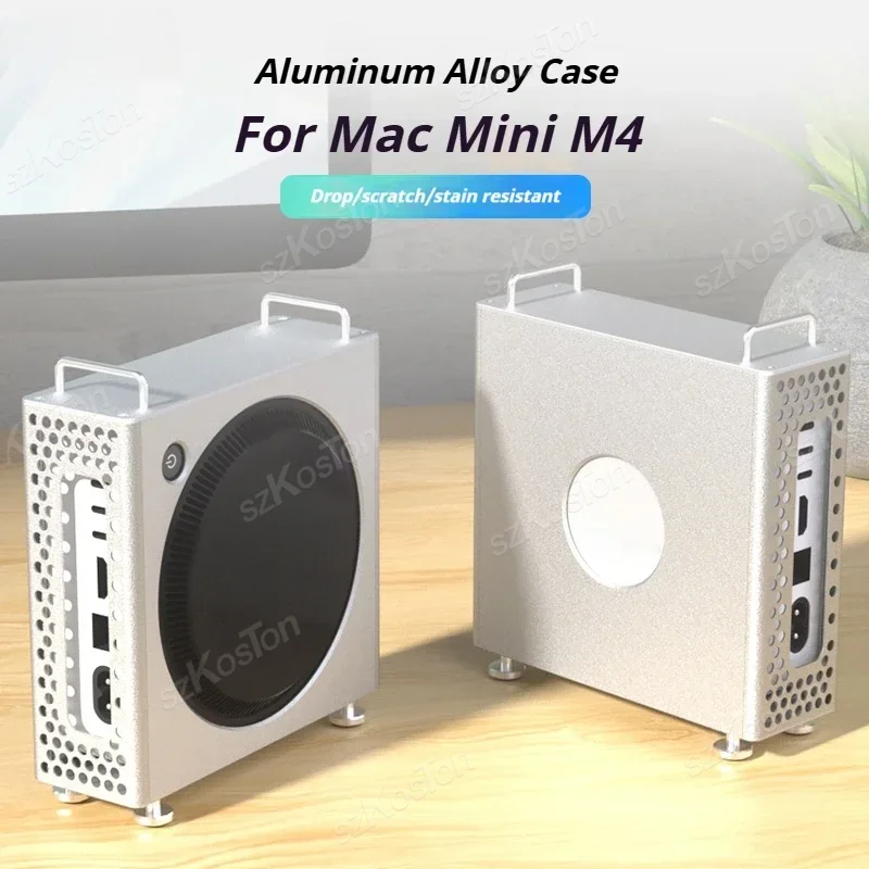 Mac Mini M4/M4Pro 방열 보관 및 방진 부품용 세련된 알루미늄 합금 수직 스탠드 브래킷