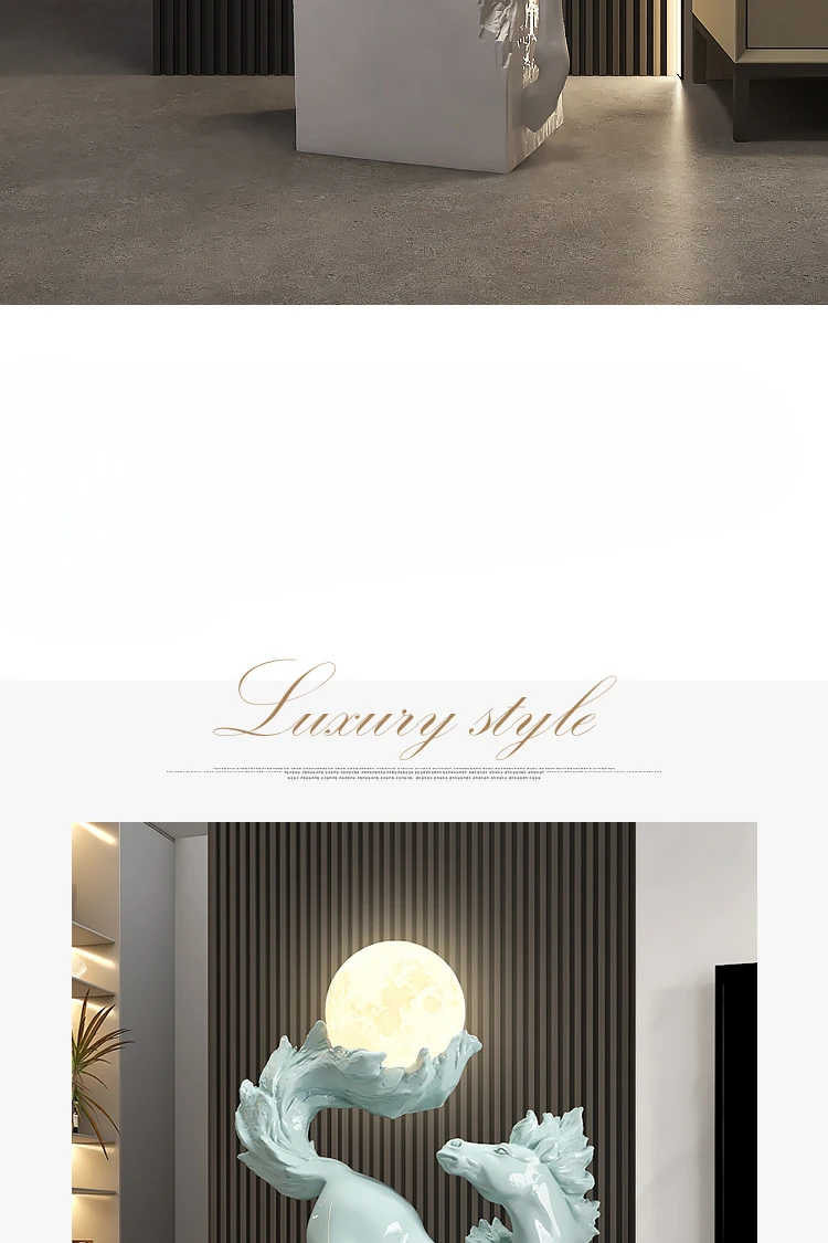 Large-scale Success Ornaments, Floor-standing Night Lamp Decorations for The Entrance and Living Room, Housewarming Gifts
