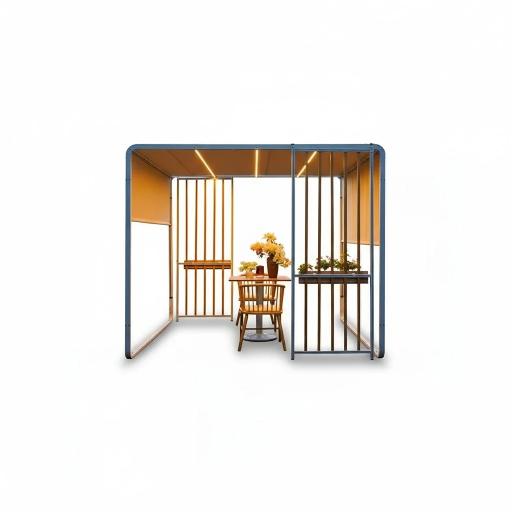 Pergola, Gazebo in Lega di Alluminio 6063-T5 Resistente 3x3x2.2m, Padiglione con Tenda Parasole Sunbrella Anti-UV per Giardino, Patio