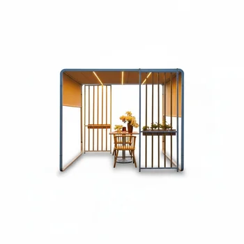 Pergola, Gazebo in Lega di Alluminio 6063-T5 Resistente 3x3x2.2m, Padiglione con Tenda Parasole Sunbrella Anti-UV per Giardino, Patio