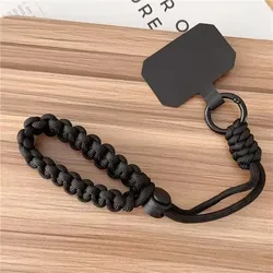 Handwoven Adjustable Universal Lanyard Wrist Strap for Outdoor Sports - Durable and Anti - Drop Design (Black)