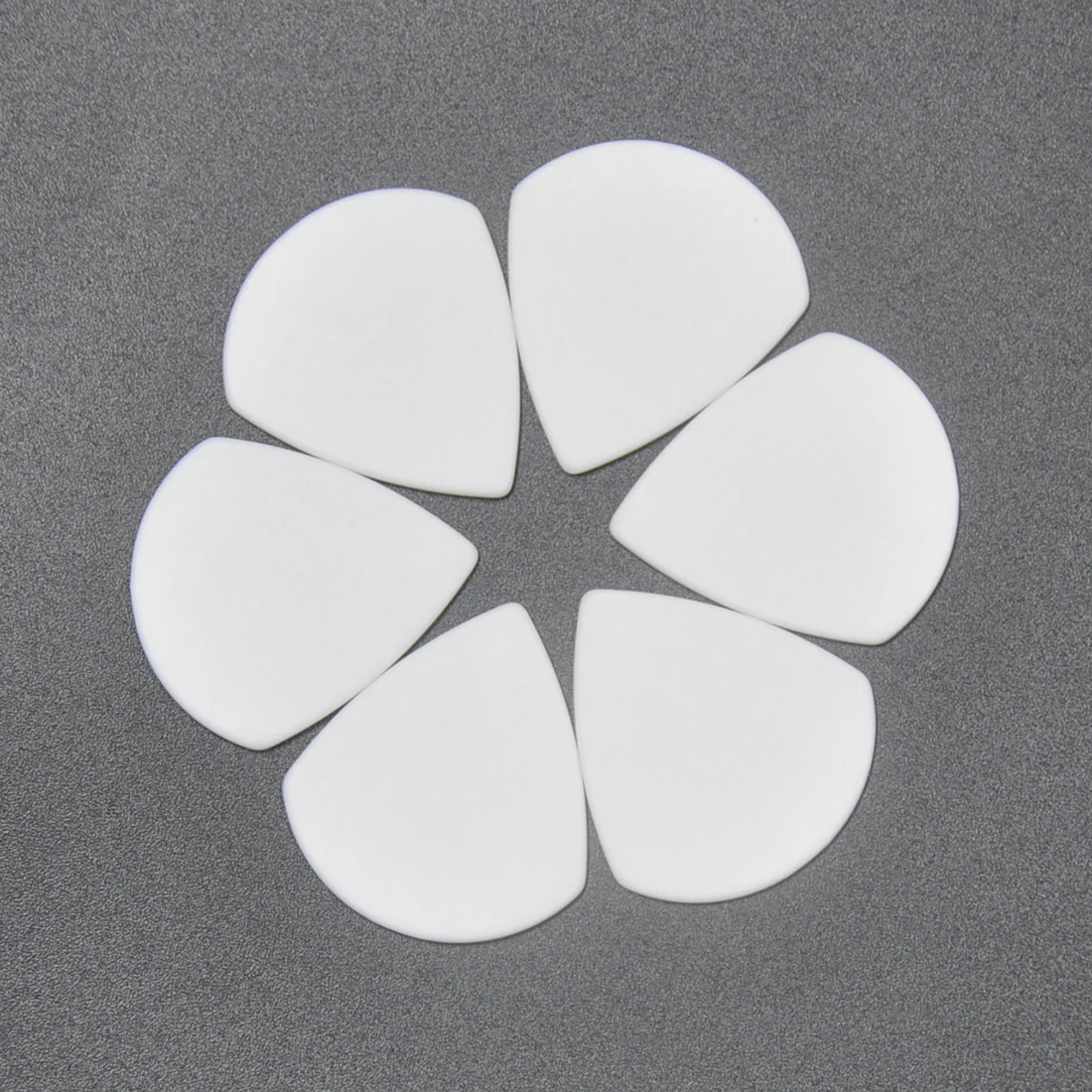 100Pcs Delrin Precision Jazz Picks Heavy Sharp Plectrums Matte White 1.2mm