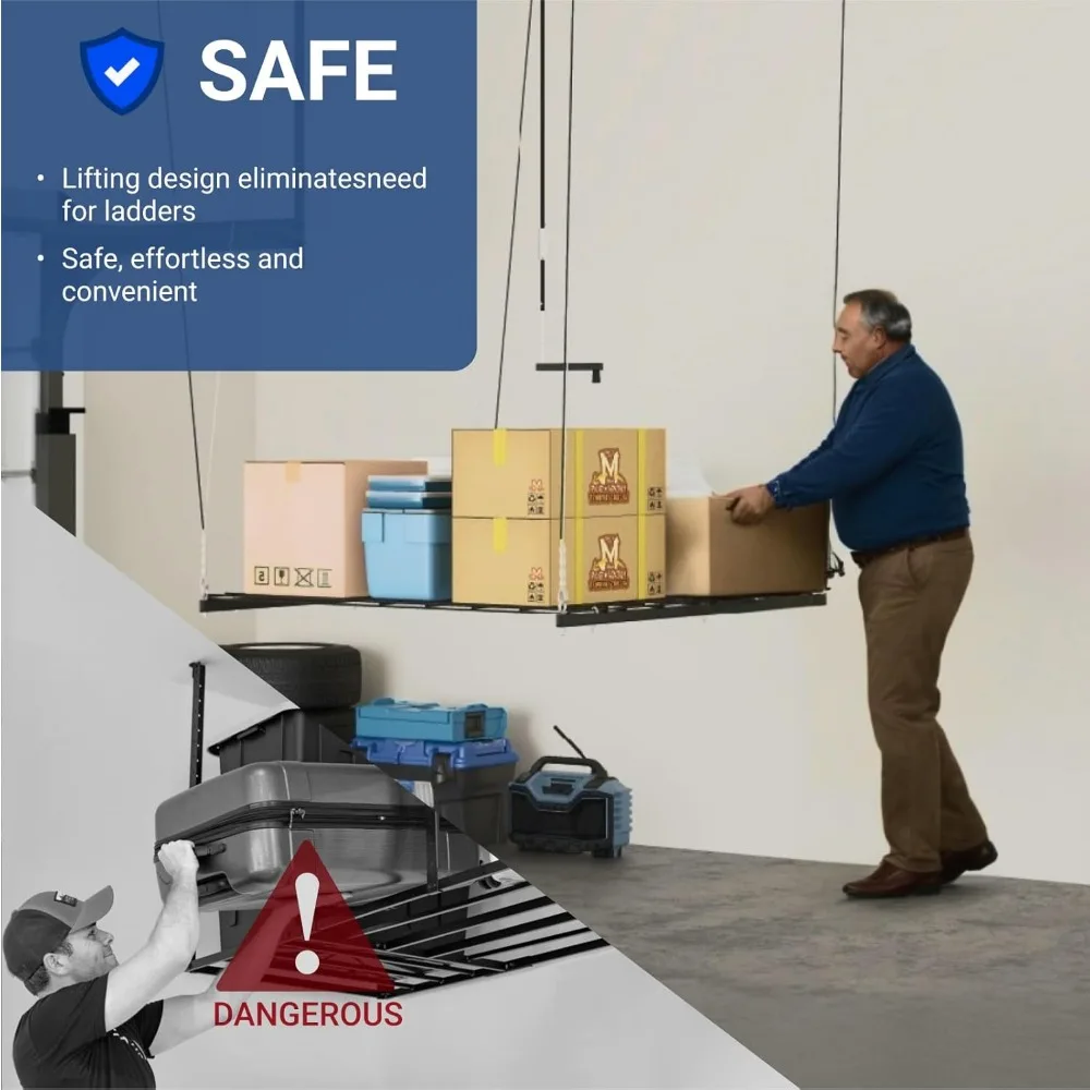 Overhead Garage Lifting Storage Rack 5