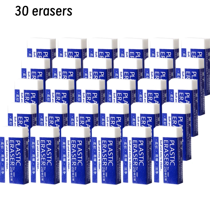 2B Pencil Eraser – Soft White Rubber Eraser for Drawing, Sketching & Fine Arts