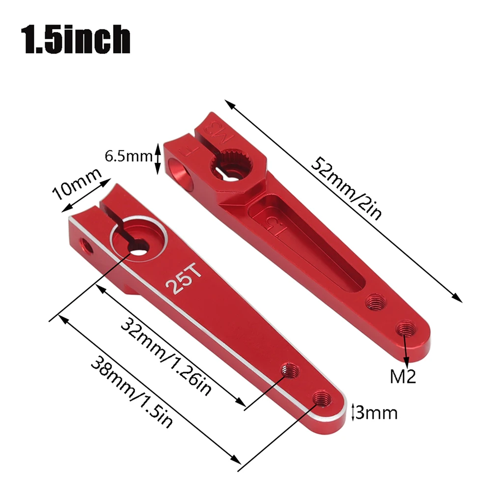 9IMOD 2PCS Multistyle RC 25T Matal Servo Horn Arm Aluminium Für 1/8 1/10 1/18 trx4m TRAXXAS RC Crawler Auto Upgrade Ersatz – Detail 40